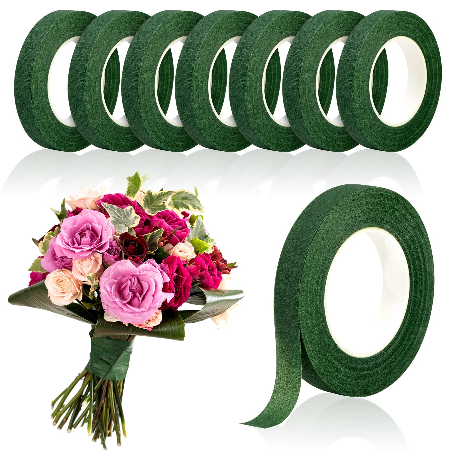 Wedding Supply Decor - Ruban floral vert de 20 yards,