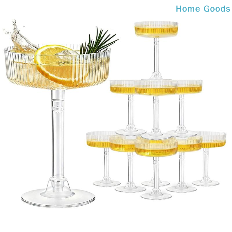Champagne Tower Set - Lot de 10 verres à martini